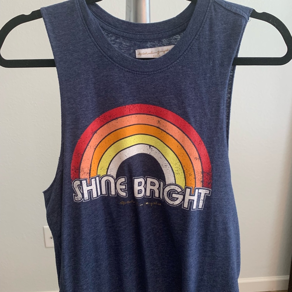 Small Shine Bright 🌈 Spiritual Gangster Crop Tank - Picture 3 of 4